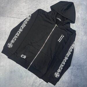 Chrome Hearts Zip Up Hoodie Black Size Medium